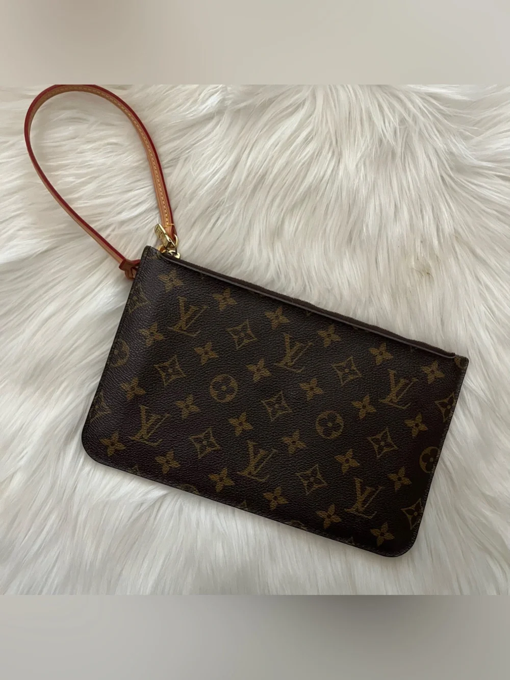 LOUIS VUITTON Monogram Brown Pouchette Hobo Mini Bag Pouch Baguette - Picture 13 of 13